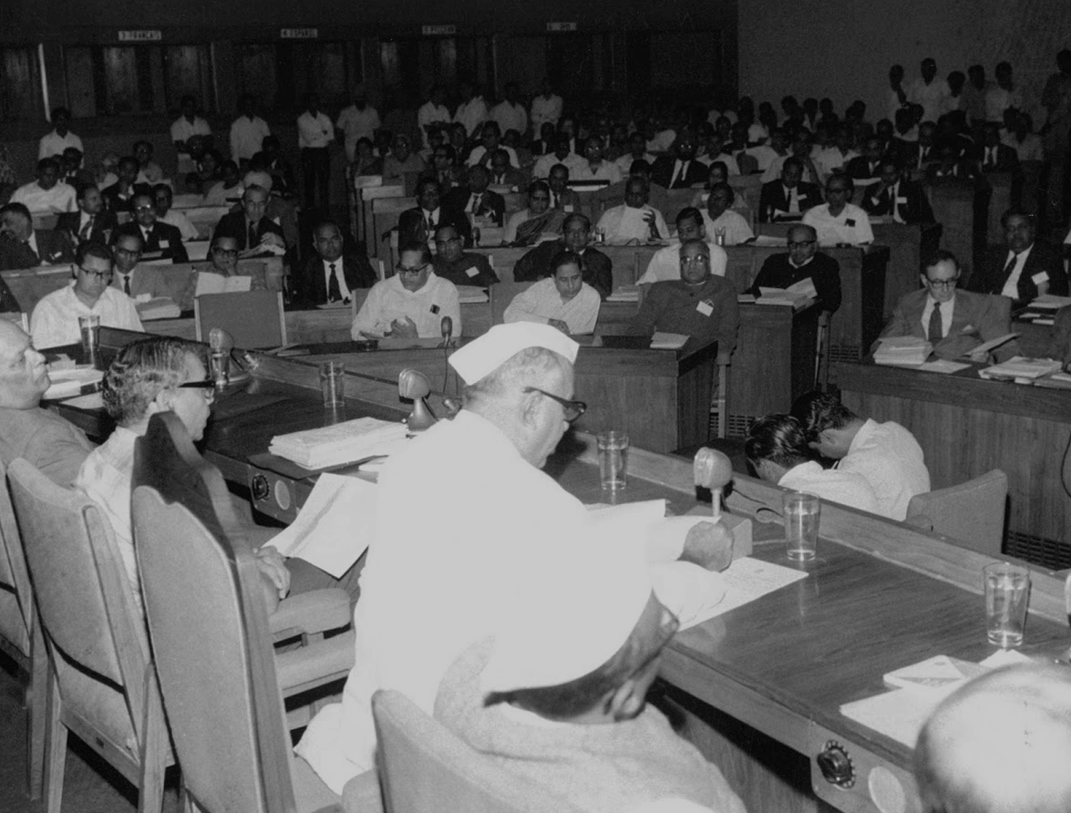Y.B. Chavan inaugurating a Census Conference of Superintendents at Vigyan Bhawan, Delhi, 1969